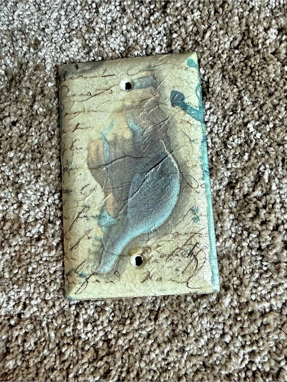 Coastal Seashell Blank Wall Plate Cover – Beach Nautical Decor